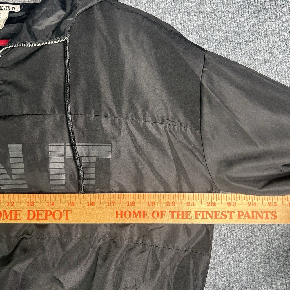 Forever 21 Womens‎ Activewear Anorak Jacket Windbreaker Size Small Black - Picture 6 of 7